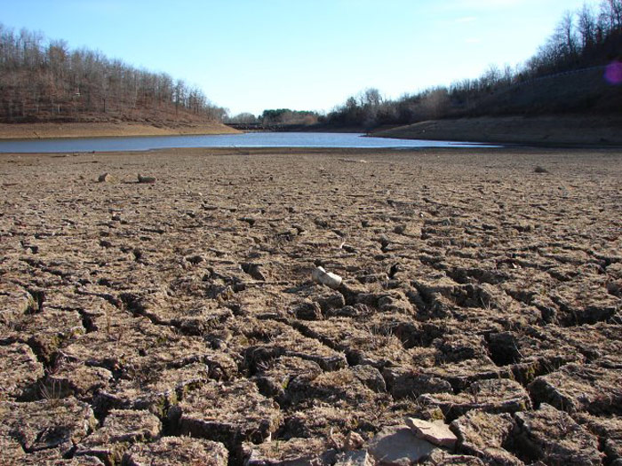 California Drought Dry Riverbed